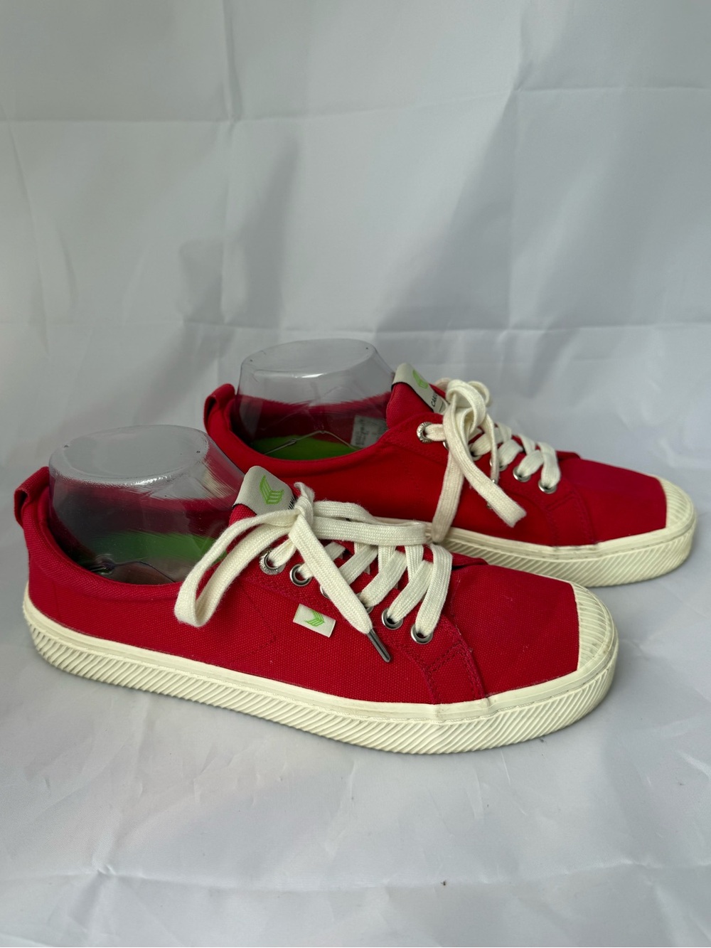 Cariuma OCA Low Red Canvas Sneakers Women’s 9.5 Sustainable Casual Shoes - Picture 4 of 10